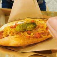 Hot dog at Edgy Veggy in Sofia