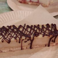 Snickers bar and cheesecake at Edgy Veggy in Sofia