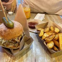 bbq tempeh burger  at Edgy Veggy in Sofia