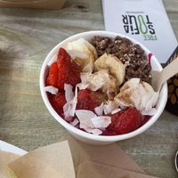 dragon fruit smoothie bowl  at Edgy Veggy in Sofia