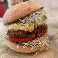 Veggy burger, 12.50 lev  at Edgy Veggy in Sofia