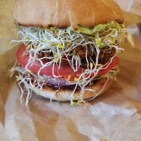 The veggie burger at Edgy Veggy in Sofia