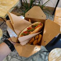 Hot dog at Edgy Veggy in Sofia