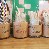 Disposable tools at Edgy Veggy in Sofia