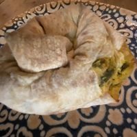 Samosa with curry tofuu  at Edgy Veggy in Sofia