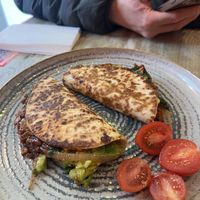 Pulled vork quesadilla   at Edgy Veggy in Sofia