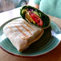 seitan wrap at Edgy Veggy in Sofia