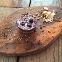 Berry cheesecake  at Edgy Veggy in Sofia