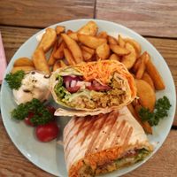 Unchicken Burrito. So tasty. at Edgy Veggy in Sofia