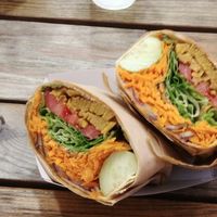 Unchicken burrito at Edgy Veggy in Sofia