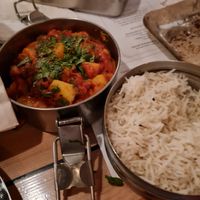 Aloo and rice at Mowgli - Grand Central in Birmingham