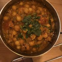 Chickpea curry  at Mowgli - Grand Central in Birmingham