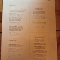 Menu at Mowgli - Grand Central in Birmingham