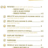 Menu  at Oven  in Naples