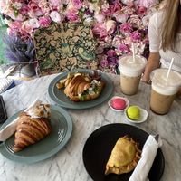 Inside decor at L'Artisane Creative Bakery in Coral Gables