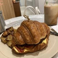 VTE with iced latte  at L'Artisane Creative Bakery in Coral Gables