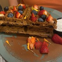 Tiramisu waffles  at L'Artisane Creative Bakery in Coral Gables