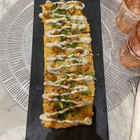 Buffalo chicken flatbread at L'Artisane Creative Bakery in Coral Gables