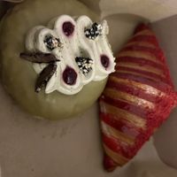 Matcha & Raspberry Doughnut & Strawberry Cheesecake Crossed   at L'Artisane Creative Bakery in Coral Gables