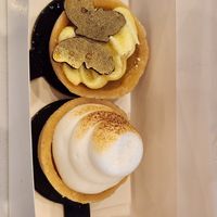 2 of the petite desserts (bite size, lemon meringue was awesome) at L'Artisane Creative Bakery in Coral Gables
