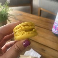 passionfruit macaron  at L'Artisane Creative Bakery in Coral Gables