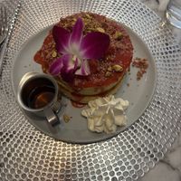 Strawberry Shortcake Pancakes  at L'Artisane Creative Bakery in Coral Gables