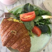 Egg-les croissant at L'Artisane Creative Bakery in Coral Gables