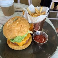 Beyond meat burger. Awesome  at L'Artisane Creative Bakery in Coral Gables