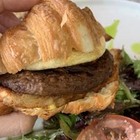 Breakfast croissant sandwich  at L'Artisane Creative Bakery in Coral Gables