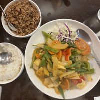 Red alert stir fry with black bean brown rice   at Bua Thai in Lake Stevens