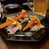 Seasonal pickled vegetable entree  at O'Uchi in Sydney
