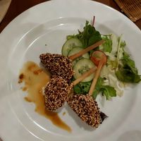 Quinoa, sesame crusted sweet potato at O'Uchi in Sydney
