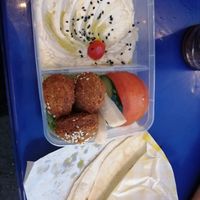 Hummus plate take away at Falafel Penang in Penang
