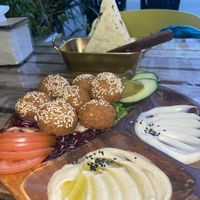 Arabic falafel plate, tasted good but more on the expensive sidee  at Falafel Penang in Penang