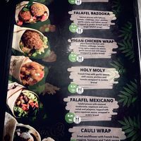 Good selection of vegan-friendly wraps 😋  at Falafel Penang in Penang