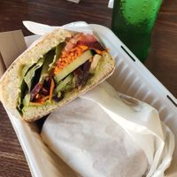 The Greenie in Toasted Turkish Bread at Jules Shoppe in York