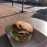 Vegan burger  at Jules Shoppe in York