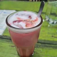 Pink Chai Latte at El Apapacho in Merida