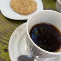Café más galleta avena  at El Apapacho in Merida