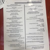 Menu  at El Apapacho in Merida