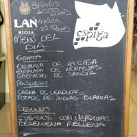 Daily menu at Espiga in Torremolinos