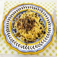 Truffle pasta at Monnalisa Caffe in Assisi