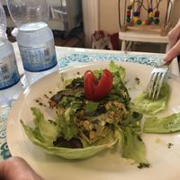 Quinoa patty at Monnalisa Caffe in Assisi