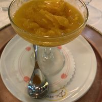 Mango sorbet  at Dawat in Turin