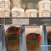 Freshly made salads and dips at Goodstore - Asogatan in Stockholm