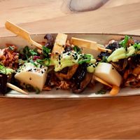 Brocheta de seitan  at La Voladora in Alicante