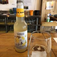 Yummy local sugarfree lemonade  at La Voladora in Alicante