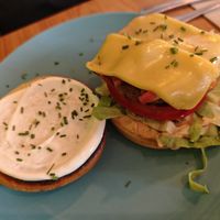 American burger at La Voladora in Alicante