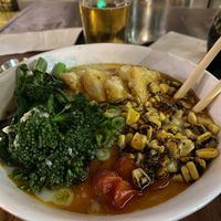 Vegan Creamy Ramen…yum  at Beshock Ramen in San Diego