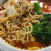 Vegan ramen with chilli oil and black garlic.   at Beshock Ramen in San Diego